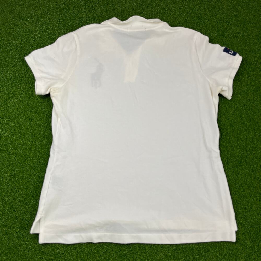 Vintage Polo Ralph Lauren White Big Pony The Skinny Polo Shirt Sz XL - Picture 7 of 7